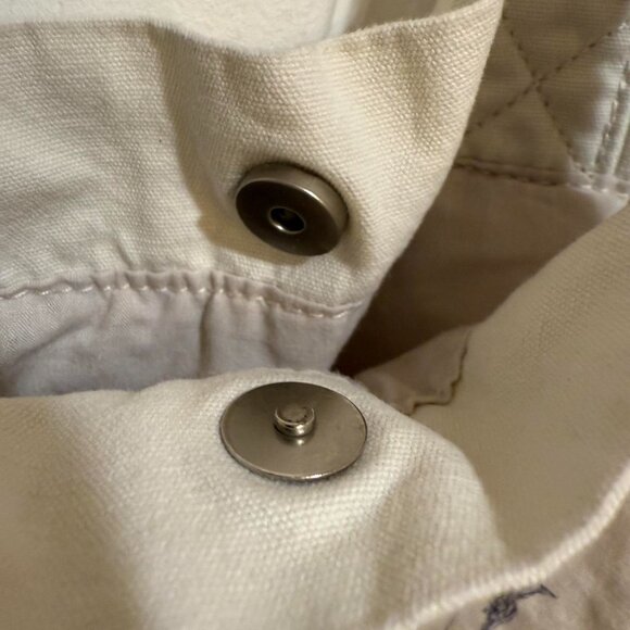 Cotton Tote Grocery Shopping Bag w/Colorful Graphic Birds Quote 13.5 x 13.5 inch - Picture 6 of 7